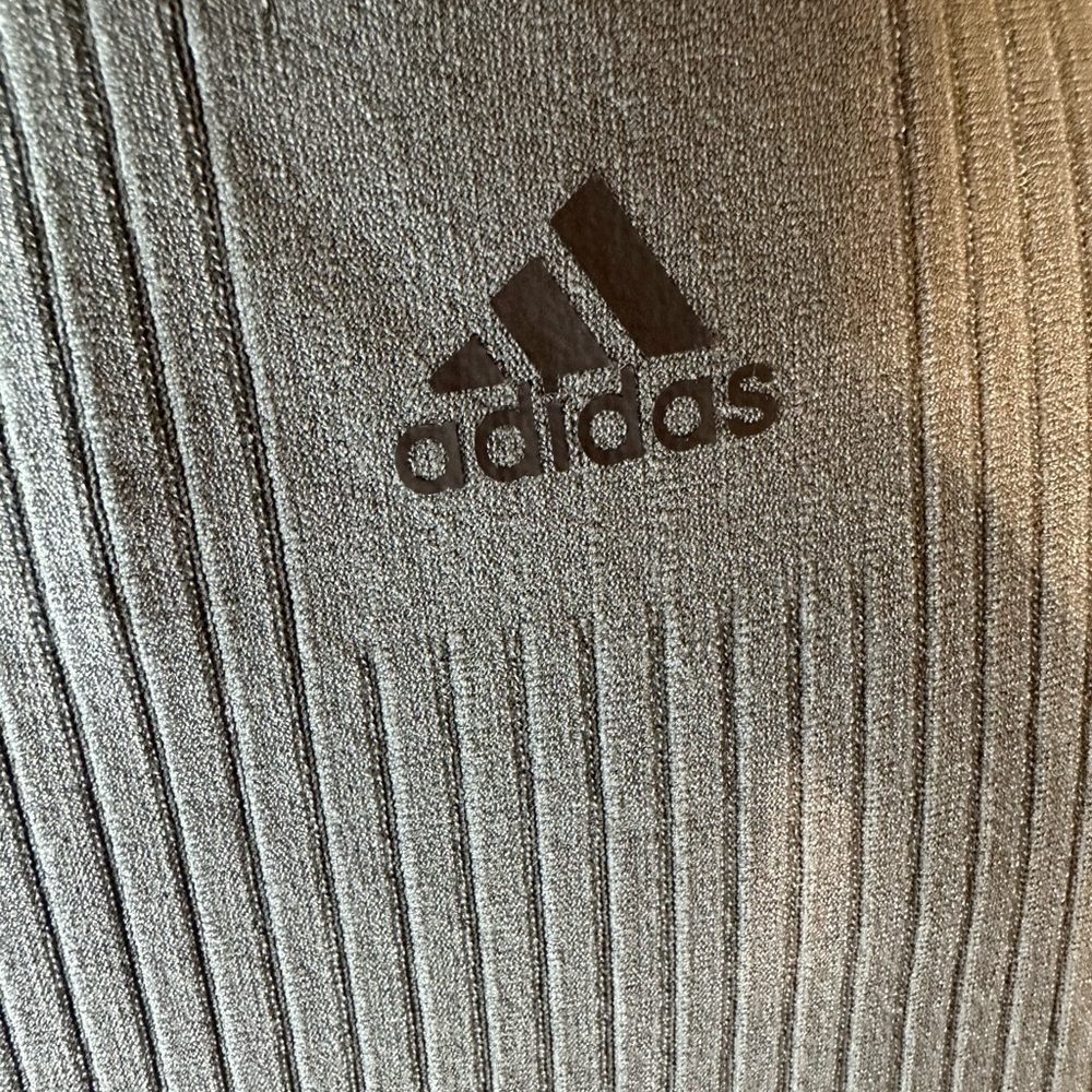 Adidas Blue Ribbed Crop Top - Picture 2 of 5